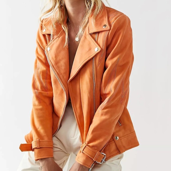 NEW Free People x Understated Leather Sunburst Leather Moto Jacket